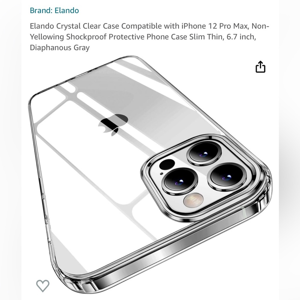 Crystal clear iPhone 12 Pro Max case
